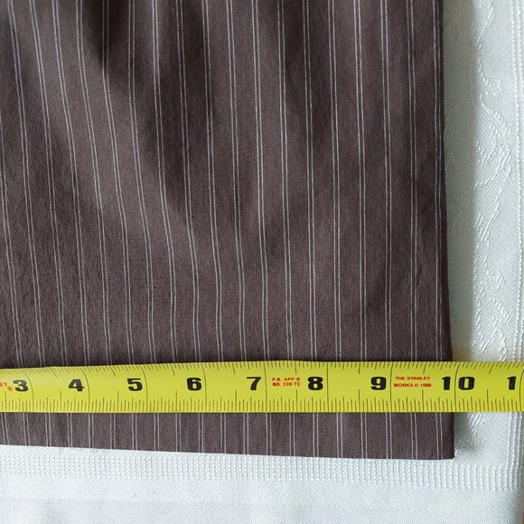 Talbots Brown Pinstripe Stretch Italian Fabric Pants Suits, Size 4 - Picture 14 of 14